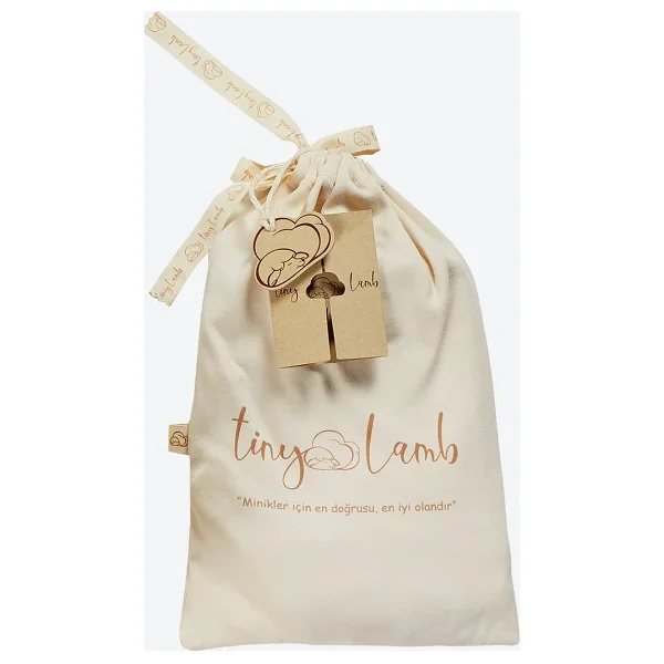Tiny Lamb Tinylamb Snow Star Organik Pamuk Penye Yeni Doğan Mini Set - Patikli Pijamalı - 3 Parça - 0 - 3 Ay - Beyaz - Görsel 3