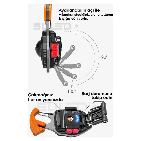 Suled Kamp Plus Multi Fonksiyonel Fener Çok Amaçlı Şarjlı Led Işık - Acil Durum Kit - Görsel 5