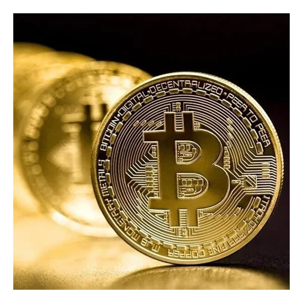 Güncelçarşı Bitcoin Madeni Hatıra Parası, Btc Altın Rengi Hediye Sikke Para, Kutulu Koleksiyon - Çok Renkli - Görsel 3
