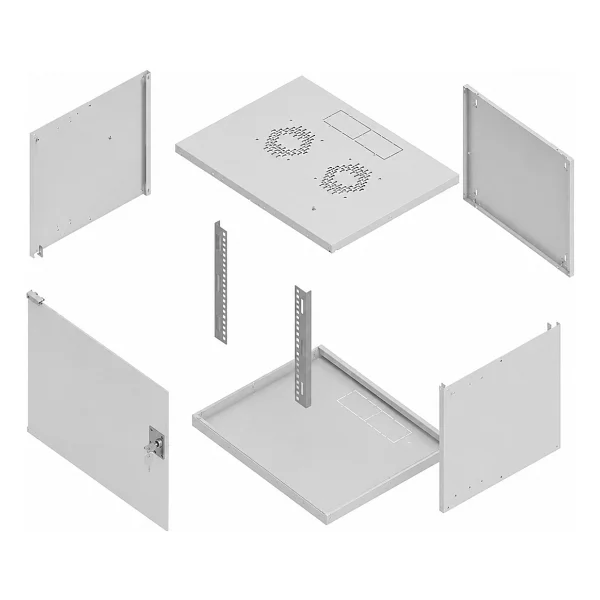 Kastap 7u 19'' Soho Rack Kabinet (açık gri) Boyut: 570x400x370 mm - Görsel 3
