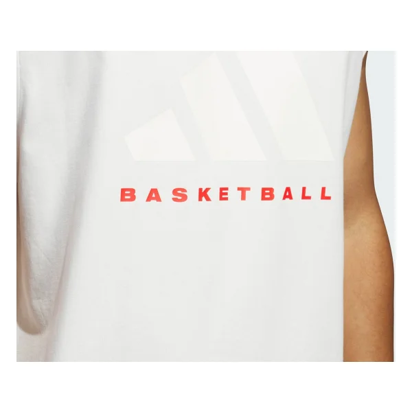 Adidas Basketball IW5648 Sıfır Kol Bisiklet Yaka Tişört - Görsel 4