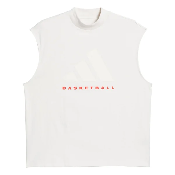 Adidas Basketball IW5648 Sıfır Kol Bisiklet Yaka Tişört - Görsel 5