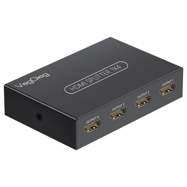 Veggieg 4K 30Hz 1 Giriş 4 Çıkış HDMI Splitter Görüntü Ayırıcı Bölücü Adaptör - Görsel 2
