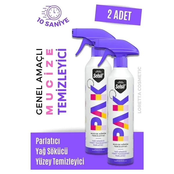 Selsil Pak Mucize Köpük Temizleyici Sprey 500 ml 2'li - Görsel 2