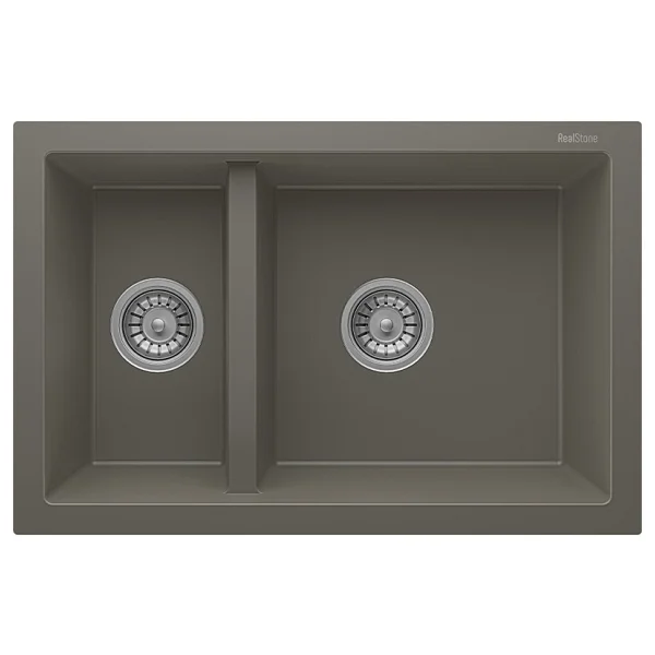 RealStone Bergama P018 1.5 Gözlü Beyaz Granit Eviye - Görsel 10