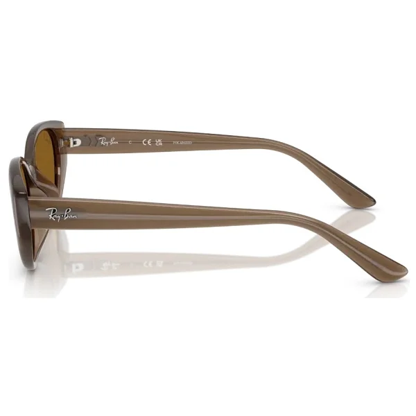 Ray-Ban 4457D 677983 Transparent Brown-Dark Brown Polarize Güneş Gözlüğü - Görsel 2