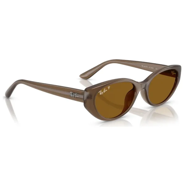 Ray-Ban 4457D 677983 Transparent Brown-Dark Brown Polarize Güneş Gözlüğü - Görsel 4