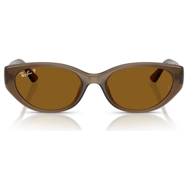 Ray-Ban 4457D 677983 Transparent Brown-Dark Brown Polarize Güneş Gözlüğü - Görsel 5