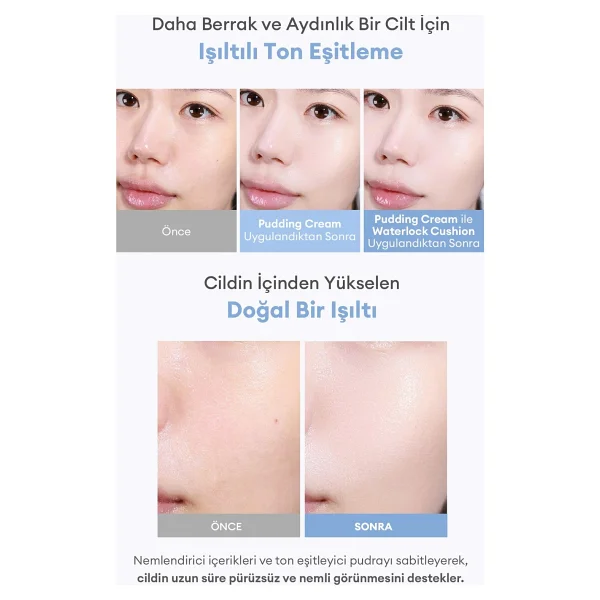 A'pıeu Waterlock Pudding Glow Cream Nemlendirici 20 ml Makyaj Bazı - Görsel 5