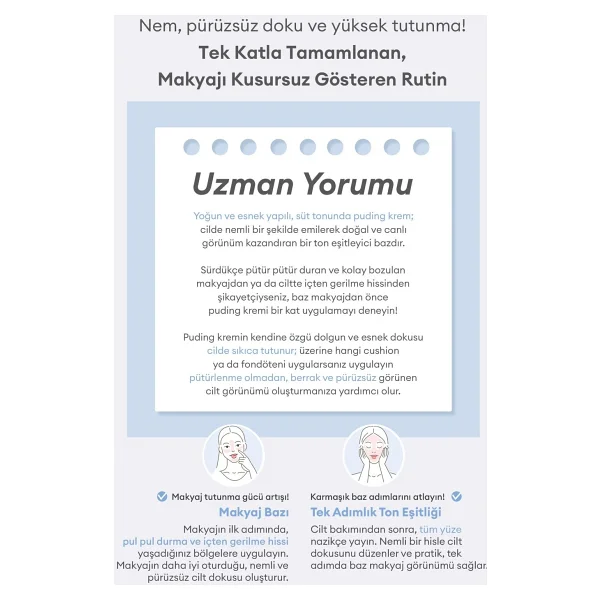 A'pıeu Waterlock Pudding Glow Cream Nemlendirici 20 ml Makyaj Bazı - Görsel 7