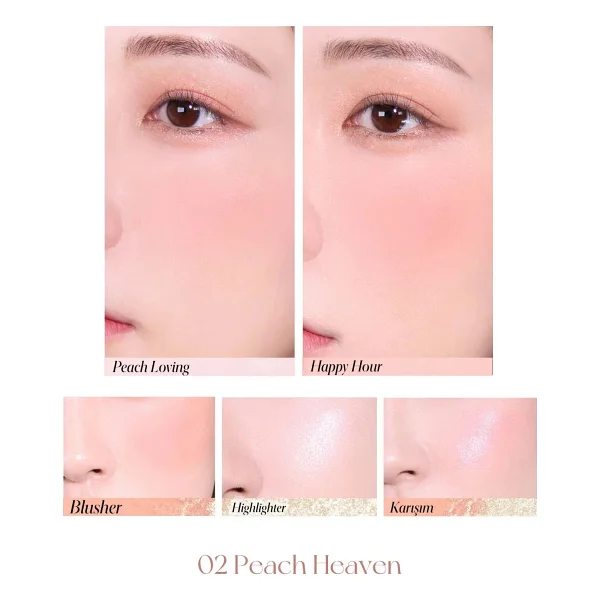 Peripera All Take Mood Like 02 Peach Heaven Makyaj Paleti - Görsel 4