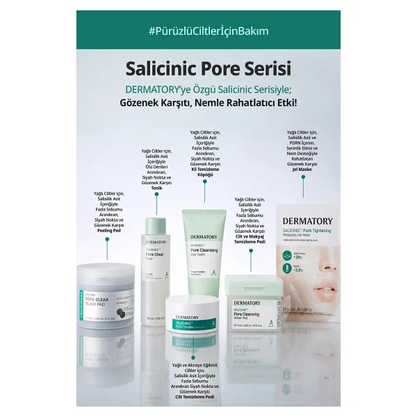 DERMATORY Salisilik Asitli Sebum Arındırıcı Cilt Temizleme Pedi Salicinic Pore Trouble Melting Pad - Görsel 9