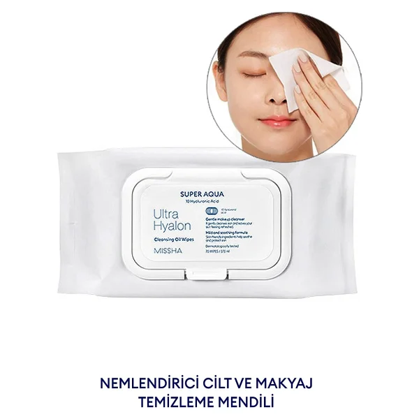 Missha Super Aqua Ultra Hyalron Yağ Bazlı 30'lu Makyaj Temizleme Mendili - Görsel 2