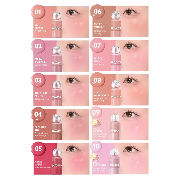 Peripera Syrupy Tok Cheek 01 Light Peach Likit Allık - Görsel 6