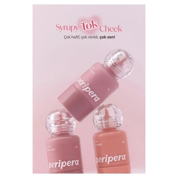 Peripera Syrupy Tok Cheek 01 Light Peach Likit Allık - Görsel 8