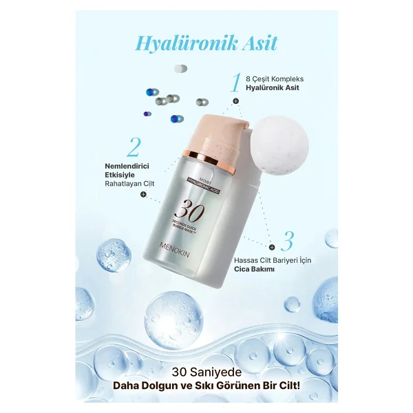 Menokin Moisture 30 Seconds Quick Bubble Hyaluronik Asit Nemlendirici 95 ml Köpük Yüz Maskesi - Görsel 5