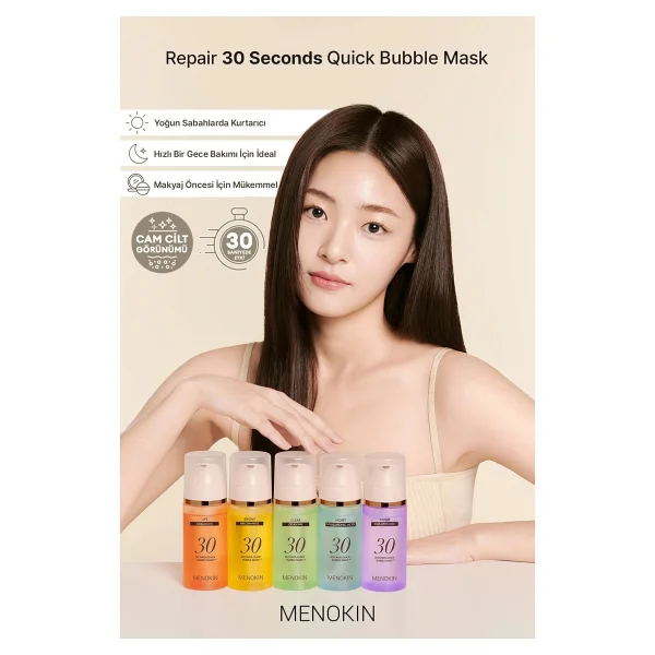 Menokin Moisture 30 Seconds Quick Bubble Hyaluronik Asit Nemlendirici 95 ml Köpük Yüz Maskesi - Görsel 9
