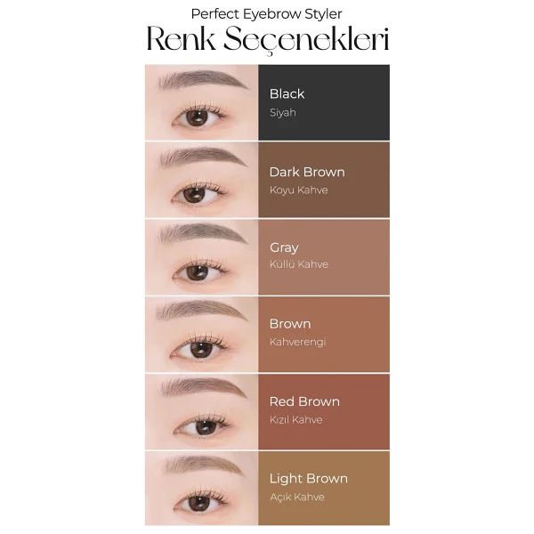 Missha Perfect Eyebrow Styler Çift Taraflı Black Kaş Kalemi - Görsel 3