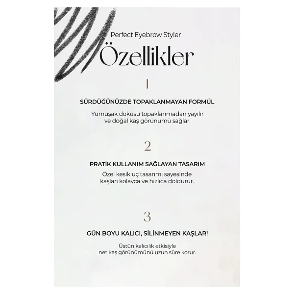 Missha Perfect Eyebrow Styler Çift Taraflı Black Kaş Kalemi - Görsel 4