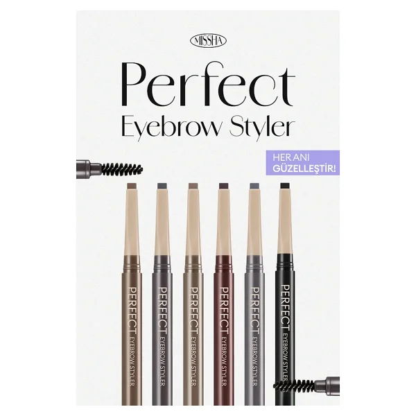 Missha Perfect Eyebrow Styler Çift Taraflı Black Kaş Kalemi - Görsel 6