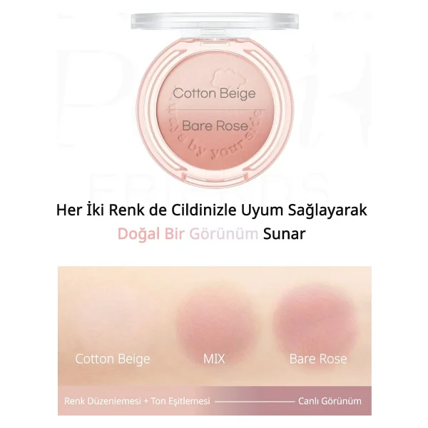Peripera Pure Blushed Custom Cheek İki Tonlu 003 Soul Rose Allık - Görsel 5