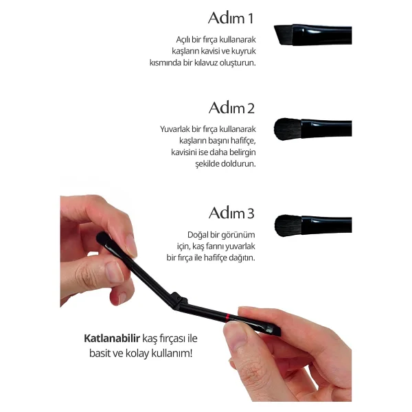 CLIO Kill Brow Shaping Powder Brow 02 Ash Cool Brown Kaş Farı Paleti - Görsel 6