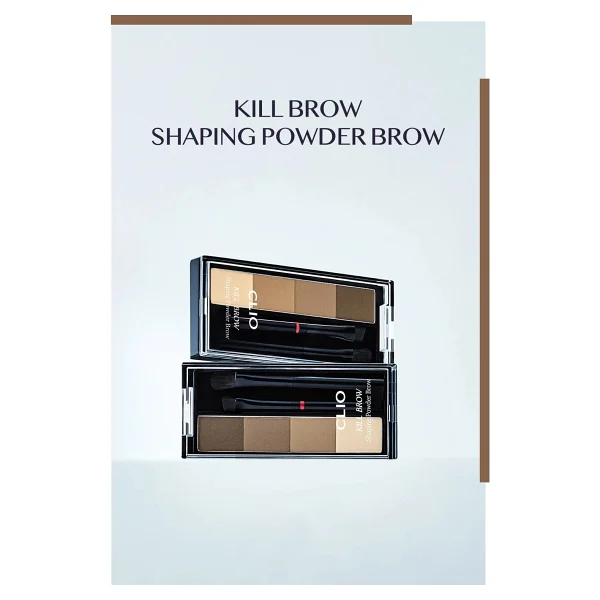 CLIO Kill Brow Shaping Powder Brow 02 Ash Cool Brown Kaş Farı Paleti - Görsel 7