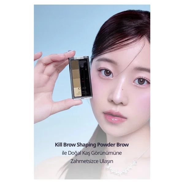 CLIO Kill Brow Shaping Powder Brow 02 Ash Cool Brown Kaş Farı Paleti - Görsel 8