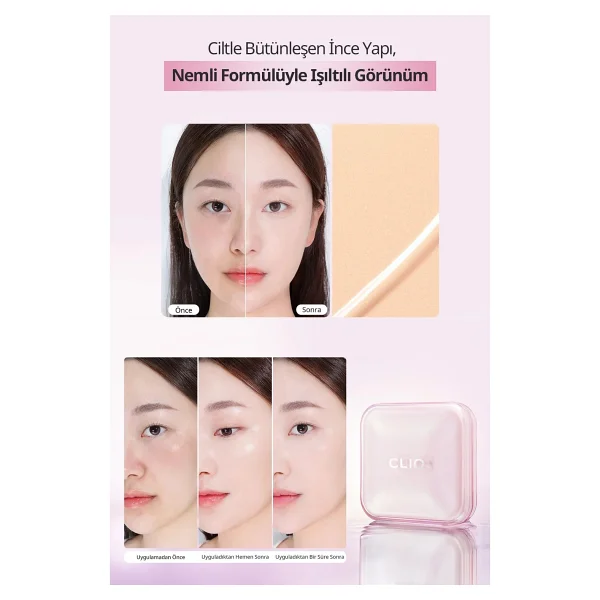 CLIO Kill Cover Mesh Glow Essential Cushion Set SPF 50+ PA++++ Cushion Fondöten - Görsel 5
