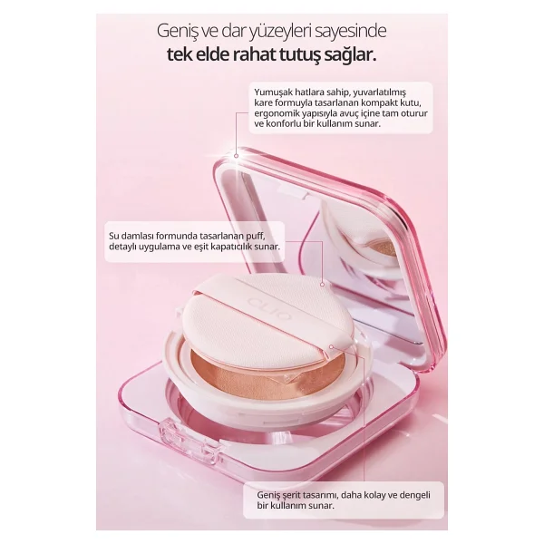 CLIO Kill Cover Mesh Glow Essential Cushion Set SPF 50+ PA++++ Cushion Fondöten - Görsel 7
