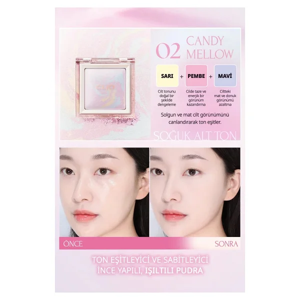CLIO Light Setting 02 Candy Mellow 4.8 gr Sabitleyici Pudra - Görsel 3