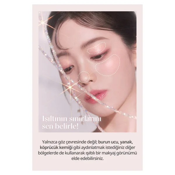 Dasique Starlit Jewel Glitter 04 Rose Quartz Likit Far - Görsel 6