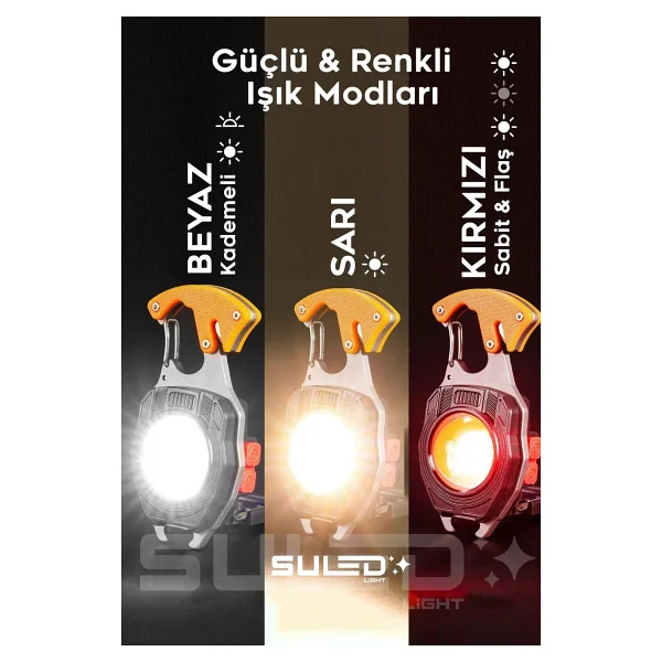 Suled Kamp Plus Multi Fonksiyonel Fener Çok Amaçlı Şarjlı Led Işık - Acil Durum Kit - Görsel 2