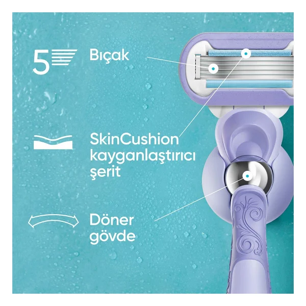 Gillette Venus Extra Smooth Swirl 3'lü Yedek Tıraş Bıçağı - Görsel 9