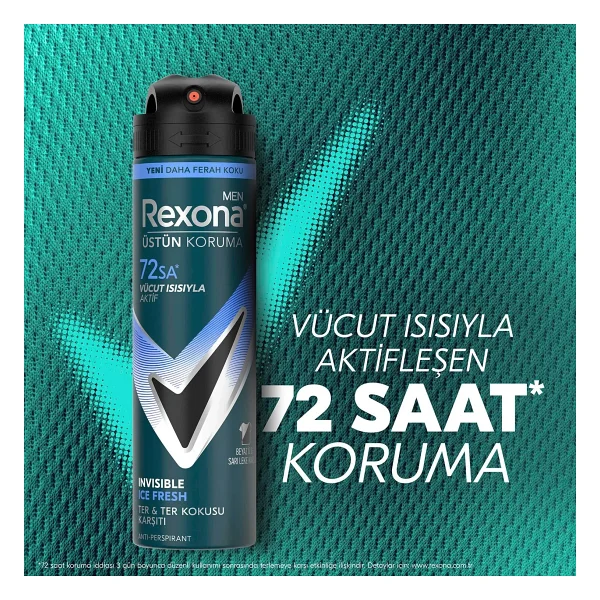 Rexona Men Üstün Koruma Invisible Ice Fresh 150 ml Erkek Deodorant - Görsel 4