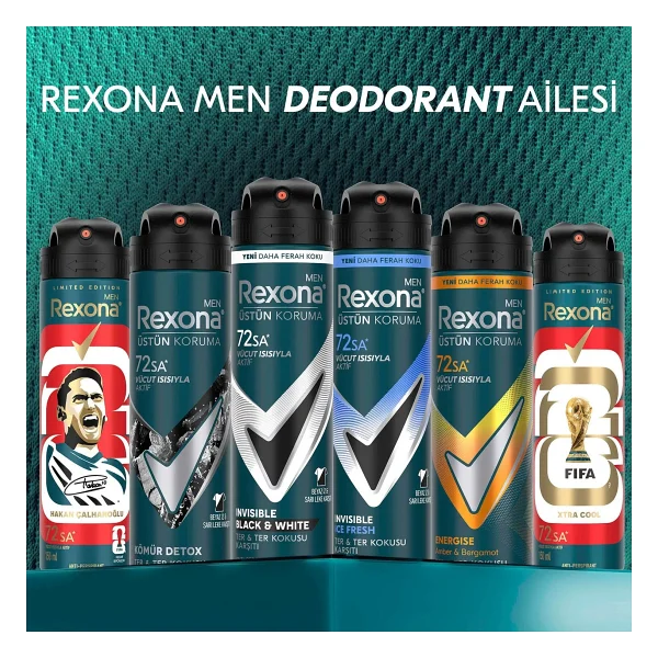 Rexona Men Üstün Koruma Invisible Ice Fresh 150 ml Erkek Deodorant - Görsel 7
