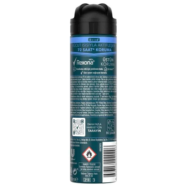 Rexona Men Üstün Koruma Invisible Ice Fresh 150 ml Erkek Deodorant - Görsel 8