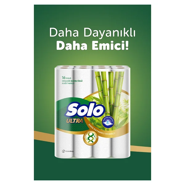 3 Adet Solo Kağıt Havlu 16 Lı Bambu - Görsel 2