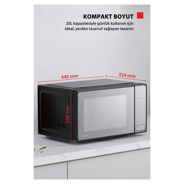Toshiba MM2-EM20PF-MB 20 lt Mikrodalga Fırın - Görsel 3