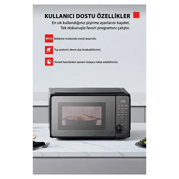 Toshiba MM2-EM20PF-MB 20 lt Mikrodalga Fırın - Görsel 8