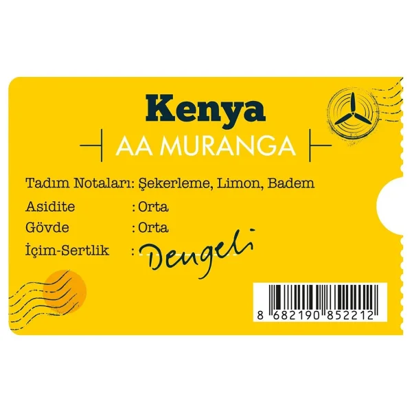 Moliendo Kenya AA Muranga 250 gr Çekirdek Kahve - Görsel 2