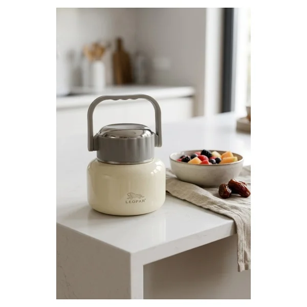 Cooker YK1516 Leopar Kaşıklı 500 ml Çelik Yemek Termosu - Görsel 5