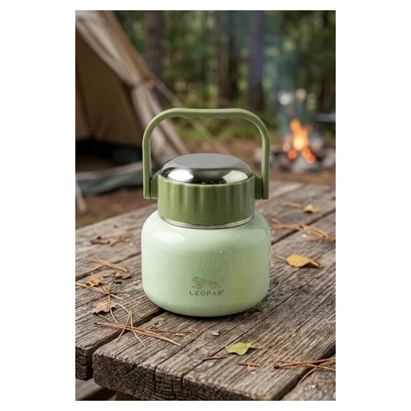 Cooker YK1516 Leopar Kaşıklı 500 ml Çelik Yemek Termosu - Görsel 6
