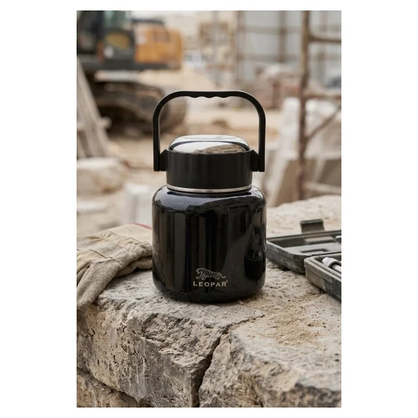 Cooker YK1517 Leopar Kaşıklı 900 ml Çelik Yemek Termosu - Görsel 5