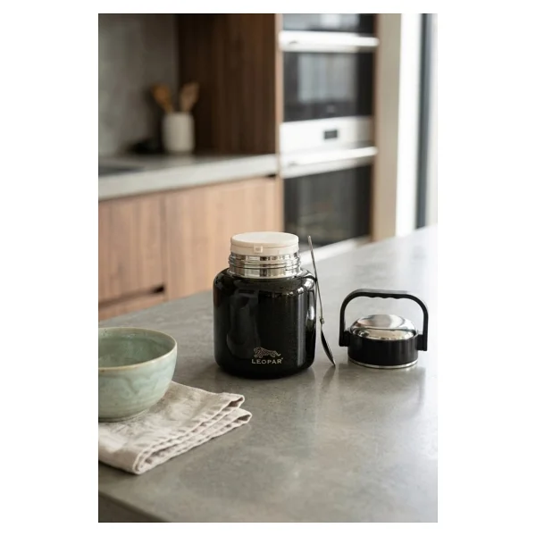 Cooker YK1517 Leopar Kaşıklı 900 ml Çelik Yemek Termosu - Görsel 4