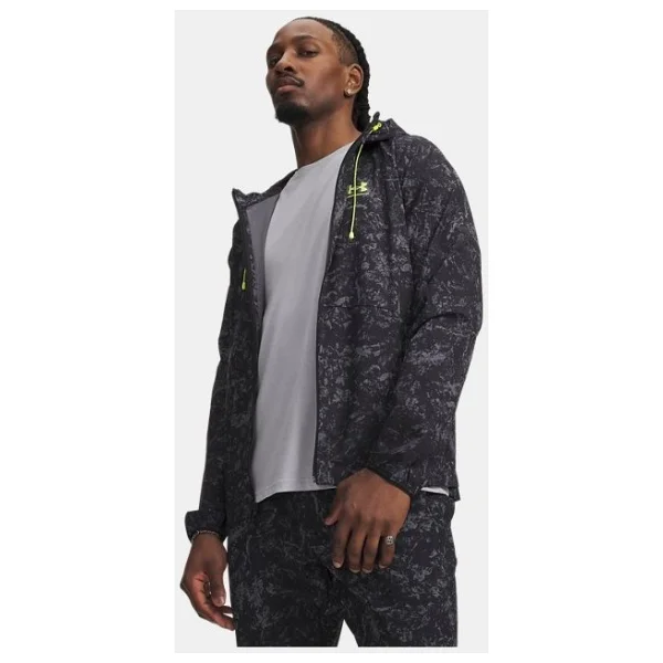 Under Armour Stretch Woven 6003001-025 Kapüşonlu Gri Erkek Rüzgarlık - Görsel 8