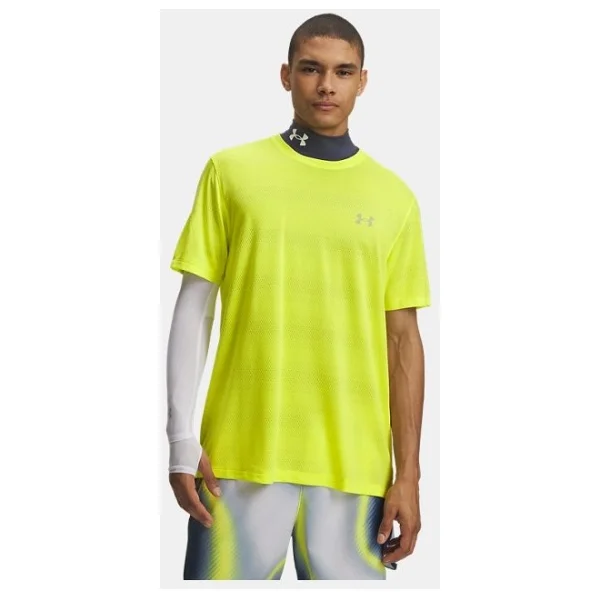 Under Armour Velociti 6009517-100 Beyaz Kısa Kollu Bisiklet Yaka Erkek Tişört - Görsel 4