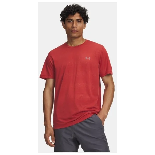 Under Armour Velociti 6009517-100 Beyaz Kısa Kollu Bisiklet Yaka Erkek Tişört - Görsel 5