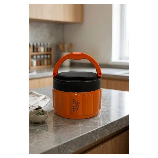 Cooker YK1854 Leopar 1.1 lt Çelik Yemek Termosu - Görsel 5