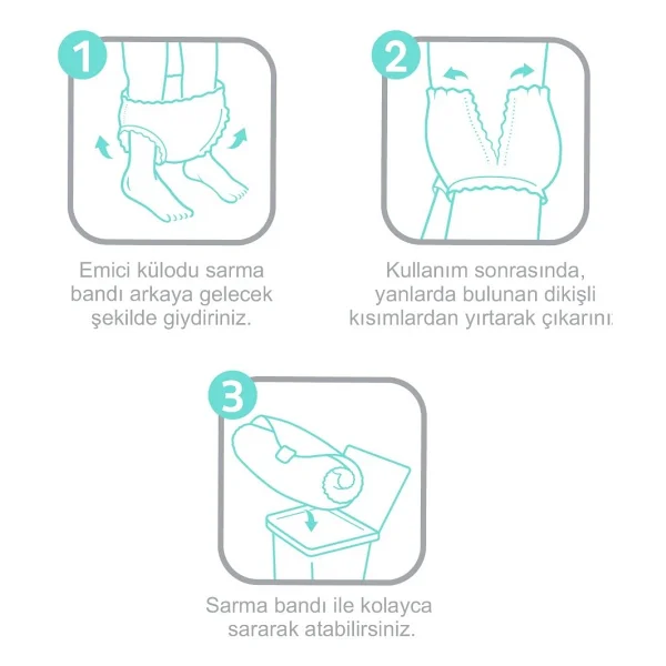 Sleepy Sensitive Süper Emici Külot Küçük Boy S 30'lu Hasta Bezi - Görsel 9